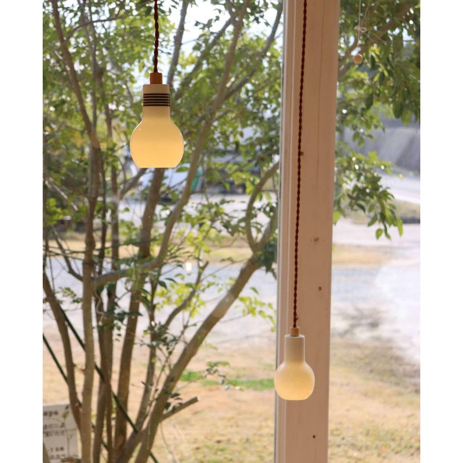 ペンダントライト led ガラス １灯 e17 照明器具 陶器 picle 店舗照明 全3種類_2