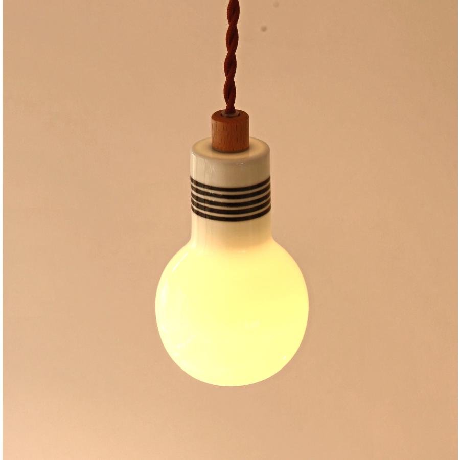 ペンダントライト led ガラス １灯 e17 照明器具 陶器 picle 店舗照明 全3種類_3
