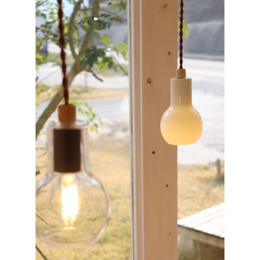 ペンダントライト led ガラス １灯 e17 照明器具 陶器 picle 店舗照明 全3種類_8