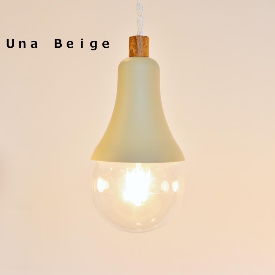 ペンダントライト led１灯 照明器具 una 店 天井照明 全８色の画像