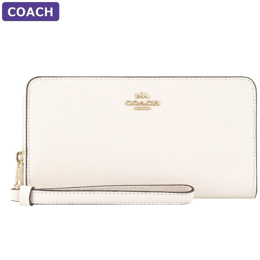 COACH　コーチ　C3441　長財布　ストラップ付　IMCHK　ホワイト COACH コーチ 財布 長財布 C3441 IMCHK ストラップ付 ラウンド