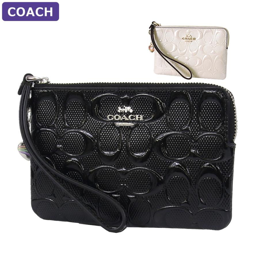 COACH（コーチ） ポーチ CDY96/CDF04 シグネチャー エナメル ハート