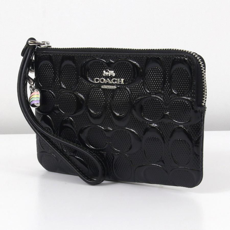 COACH（コーチ） ポーチ CDY96 SVBK シグネチャー エナメル ハート