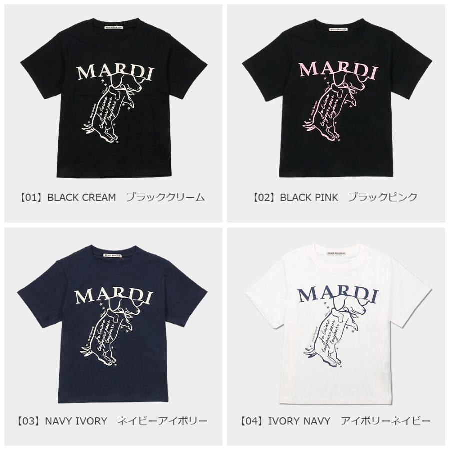 マルディメクルディ Mardi Mercredi Tシャツ SLIM TSHIRT SWING THE TAIL DDANJI 半袖 レディース 韓国 ファッション アパレル ダックスフント｜hommage-annex｜06