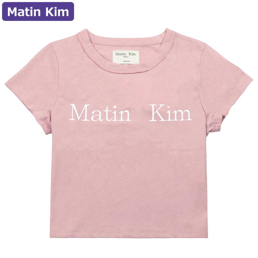 マーティンキム Matin Kim Tシャツ LOGO CROP TOP PINK 半袖 マーティンキム Matin Kim Tシャツ LOGO CROP TOP PINK 半袖