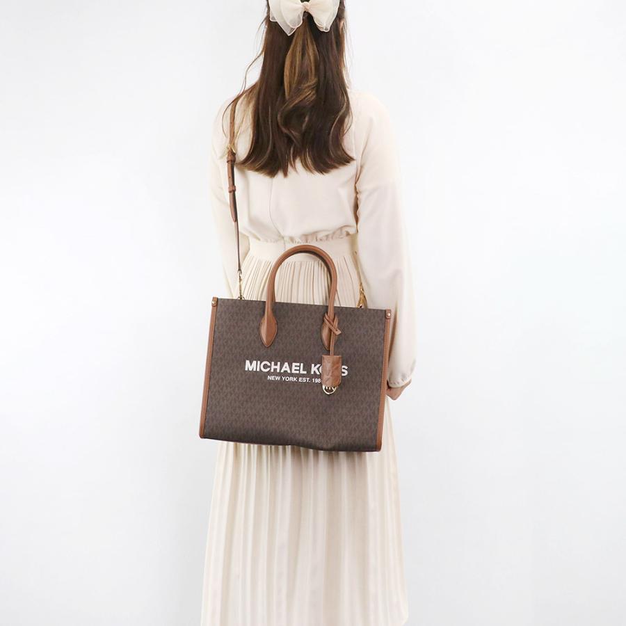 【新品未使用】MICHAEL KORS トートバッグ ブラウン/ホワイト 中古・古着通販】MICHAEL KORS (マイケルコース) トートバッグ