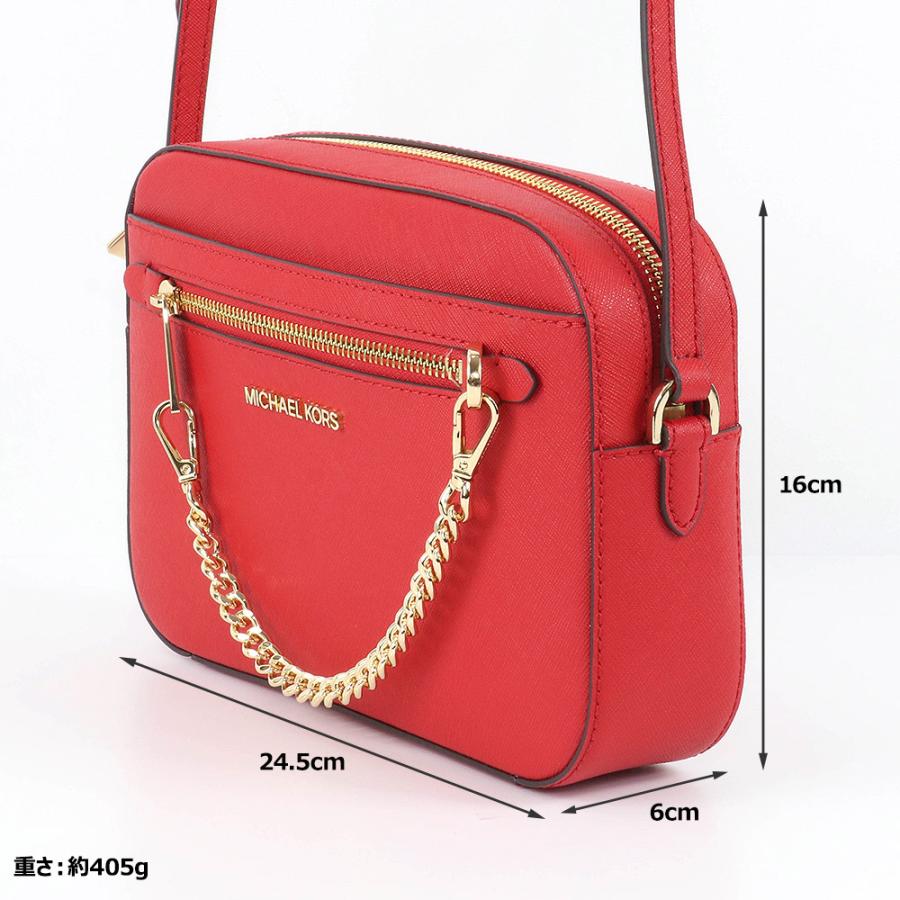 美品　MICHEAL KORS(マイケルコース)　ミニ　ショルダーバッグ　赤　白 美品 MICHEAL KORS(マイケルコース) ミニ ショルダーバッグ 赤 白