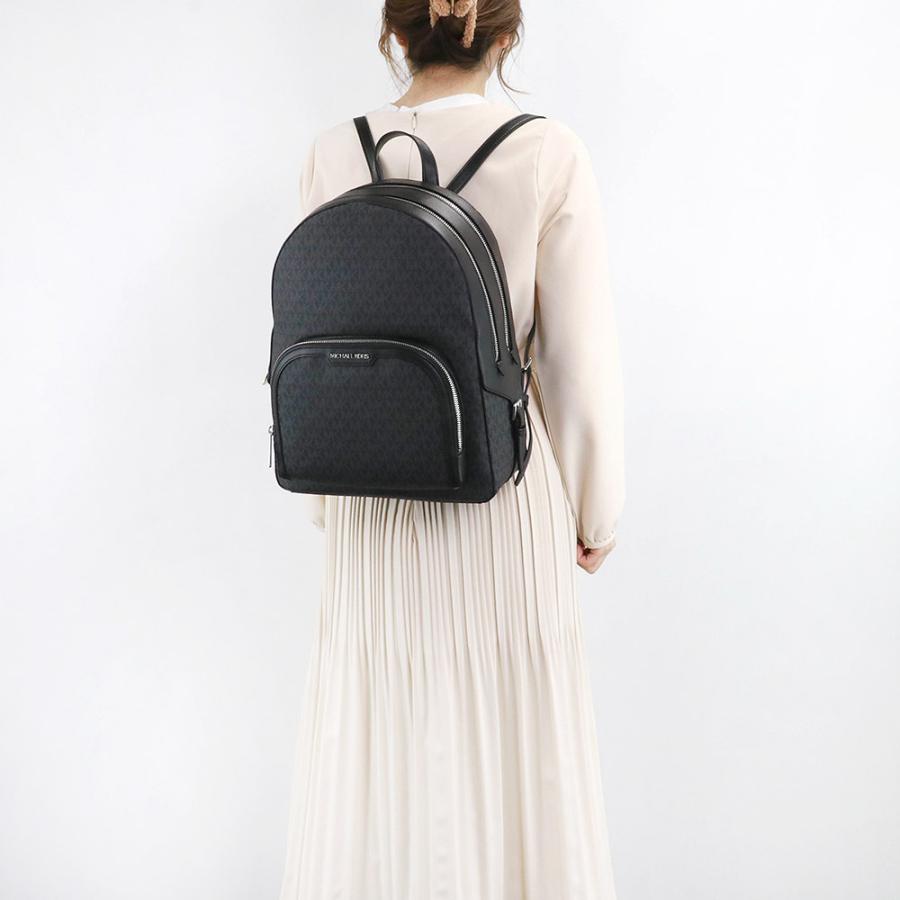 【美品】マイケルコース リュック PVC レザー シグネチャー A4 ブラック Michael Kors マイケルコース HUDSON コミューター バックパック