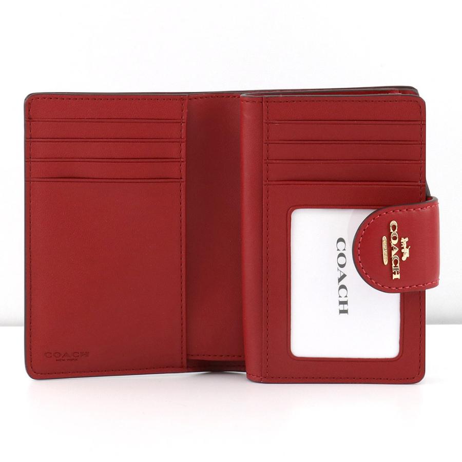 COACH　ミニ財布　赤　レッド　新品未使用 コーチ COACH 三つ折り財布 （レッド） -waja bazar - 海外