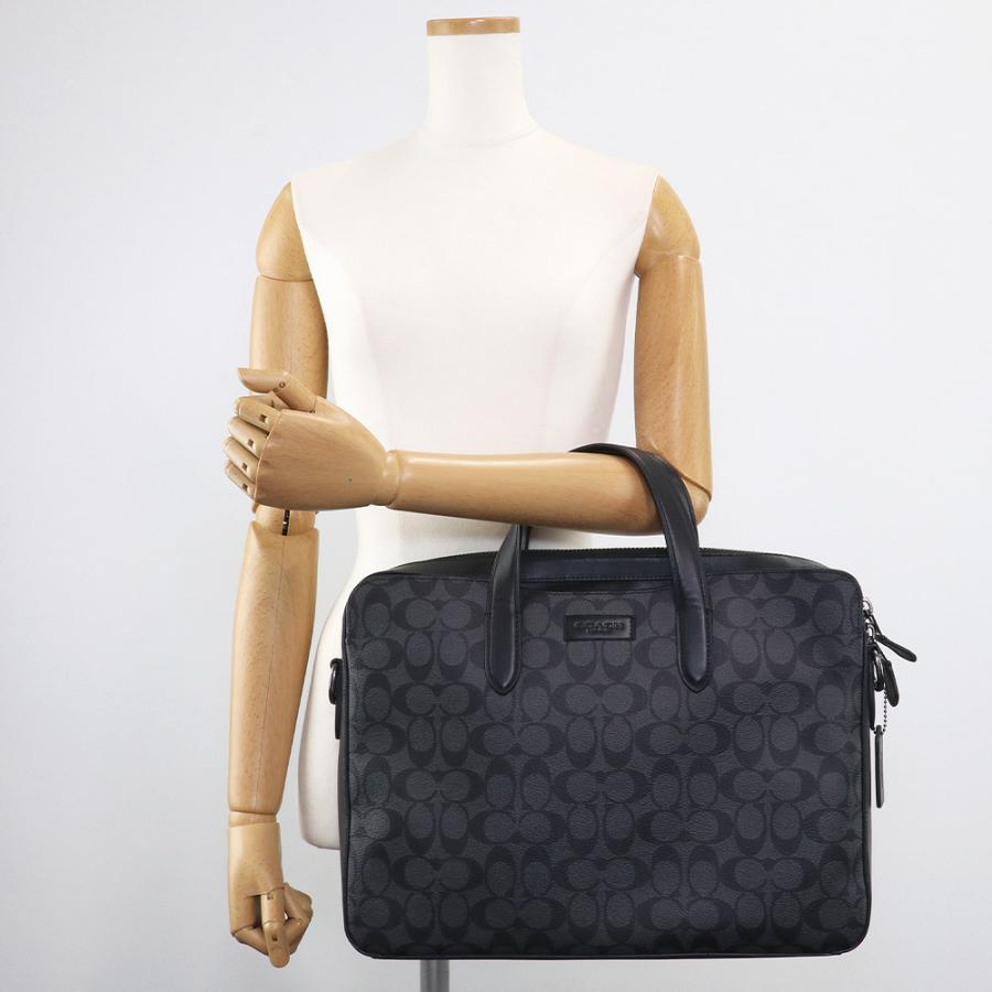 ミ*ー様 COACH ブリーフケース PVCショルダーA4ビジネスバッグ
