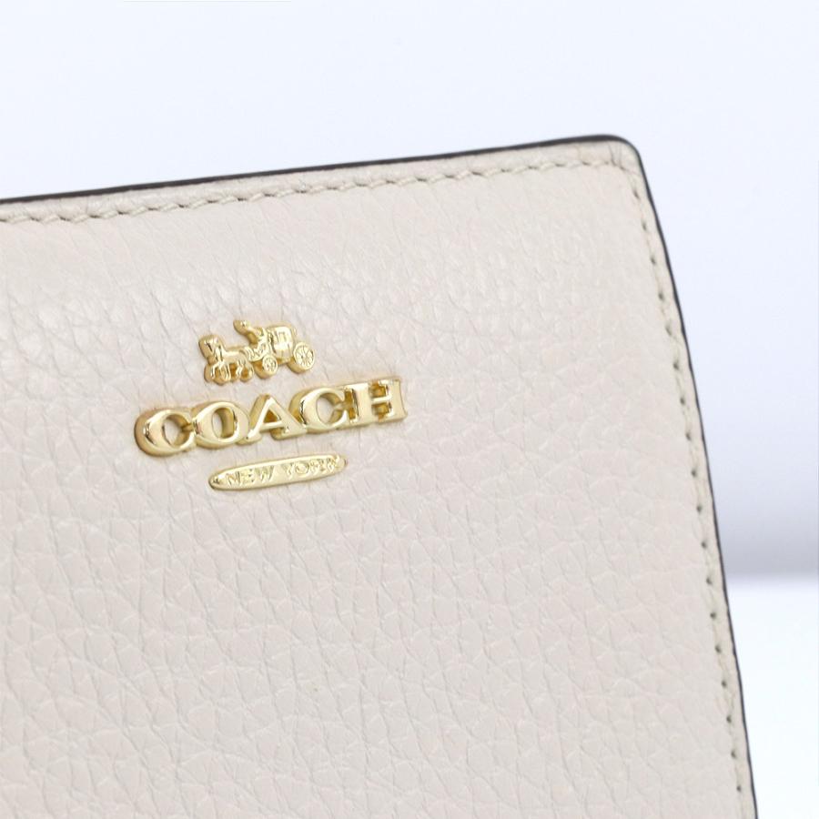 COACH コーチ　ミニウォレット 折り財布　チョーク ホワイト 白色C2862 COACH（コーチ） 二つ折り財布 ミニ財布 折財布 パスケース レディース