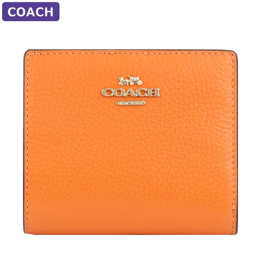 『美品』COACH オレンジ 二つ折り財布 COACH コーチ 財布 二つ折り財布 C2862 IMS9U ミニ財布