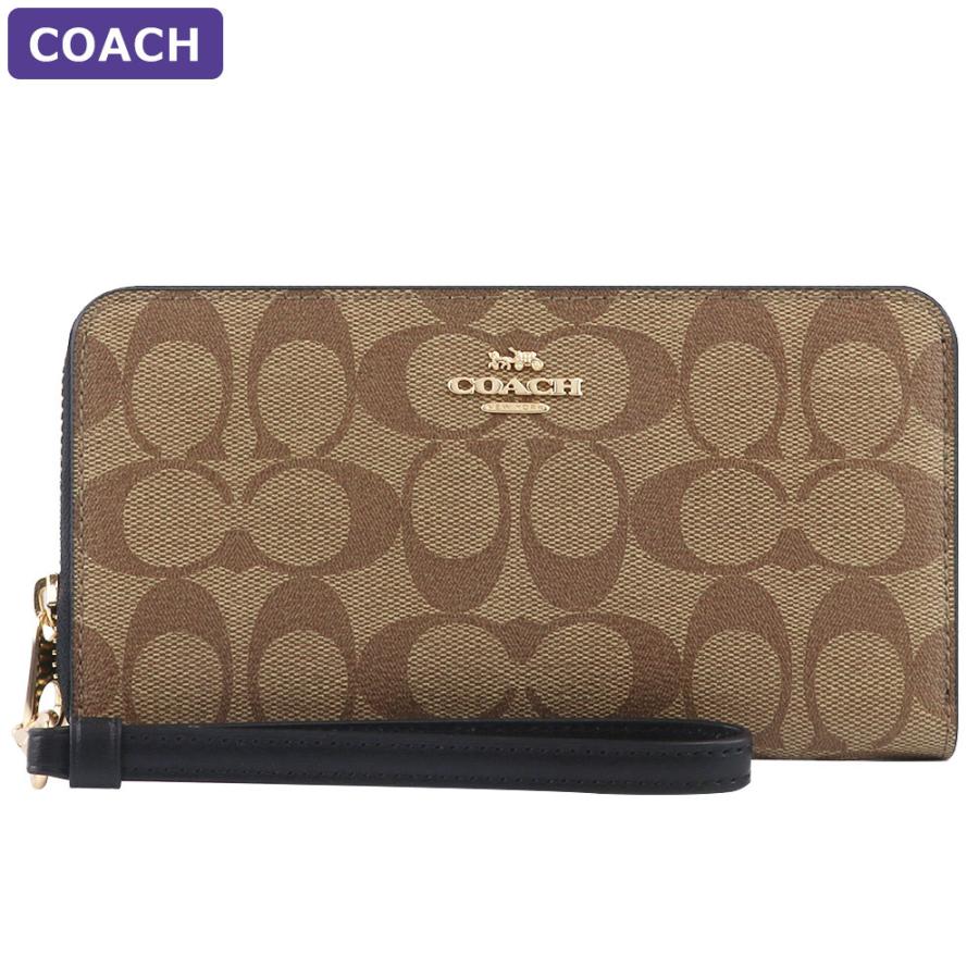 COACH（コーチ） 財布 長財布 C4452 IMCBI ストラップ付 シグネチャー
