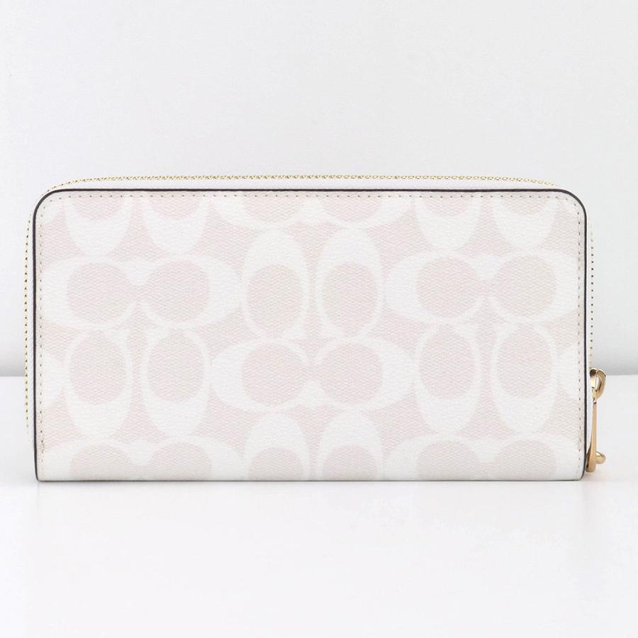 【新品未使用】COACH コーチ 長財布　ホワイト　C4452 COACH（コーチ） 財布 長財布 C4452 IMRFF ストラップ付 シグネチャー