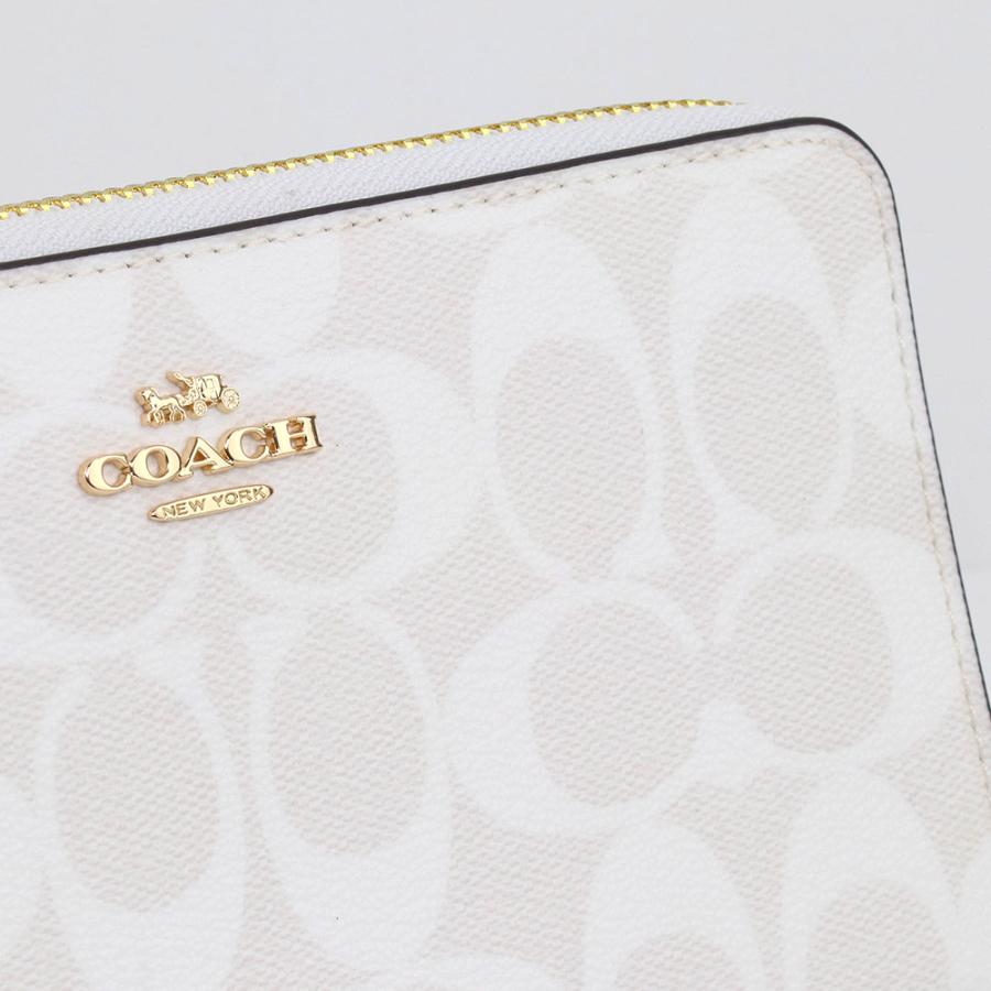 【新品未使用】COACH コーチ 長財布　ホワイト　C4452 COACH（コーチ） 財布 長財布 C4452 IMRFF ストラップ付 シグネチャー