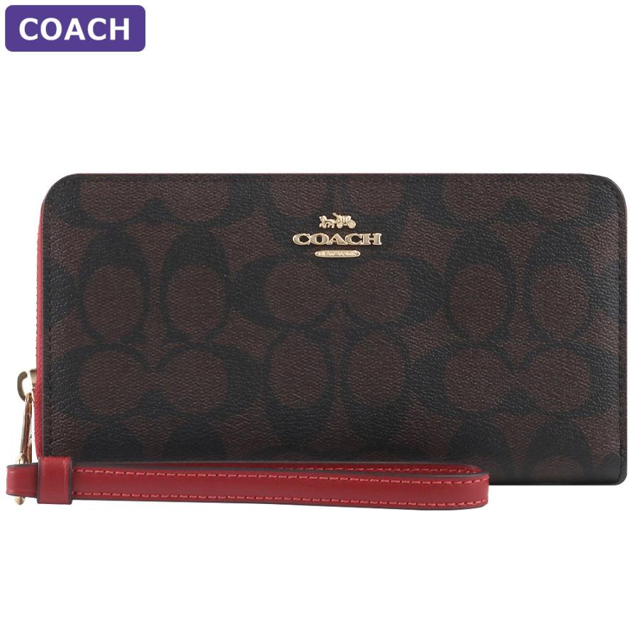 COACH（コーチ） 財布 長財布 C4452 IMRVQ ストラップ付 シグネチャー