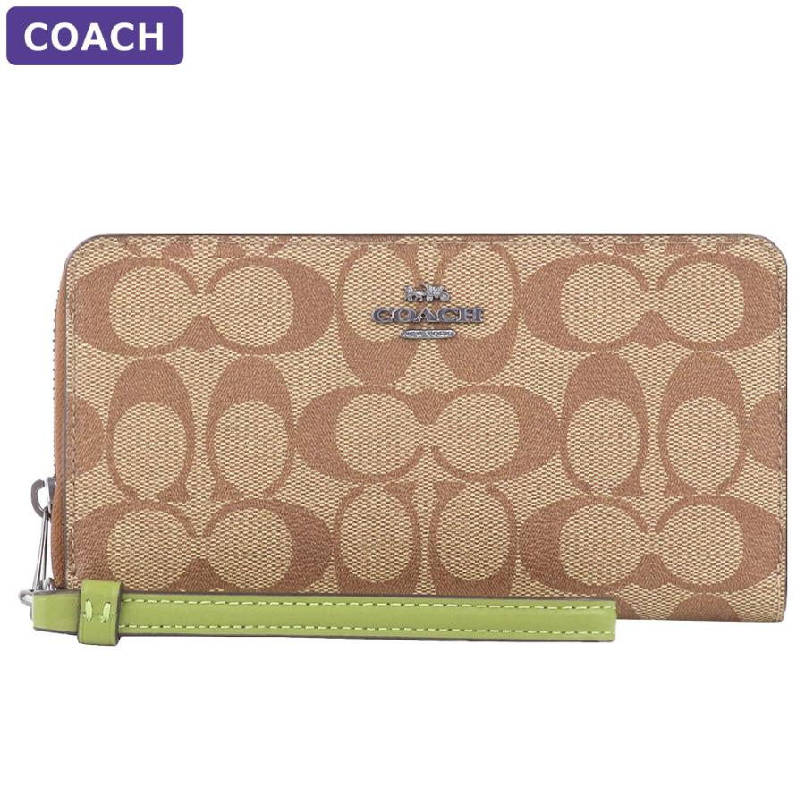 COACH（コーチ） 財布 長財布 C4452 QBUOY ストラップ付 シグネチャー