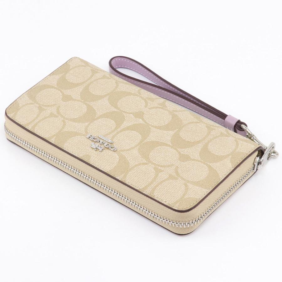 COACH（コーチ） 財布 長財布 C4452 SVUDV ストラップ付 シグネチャー