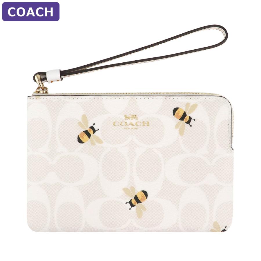 P3倍】 コーチ COACH ポーチ C8674 IMRFI シグネチャー 蜂柄