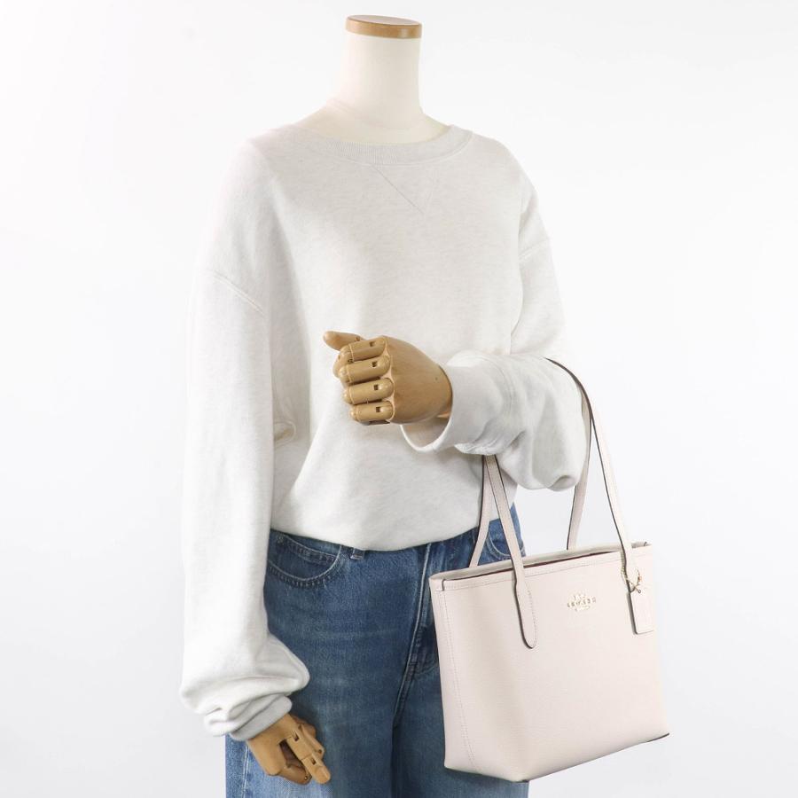 美品　COACH コーチ　トートバッグ　肩掛け　オールレザー　アイボリー　本革 COACH（コーチ） バッグ トートバッグ CT859 IMCHK レザー 革
