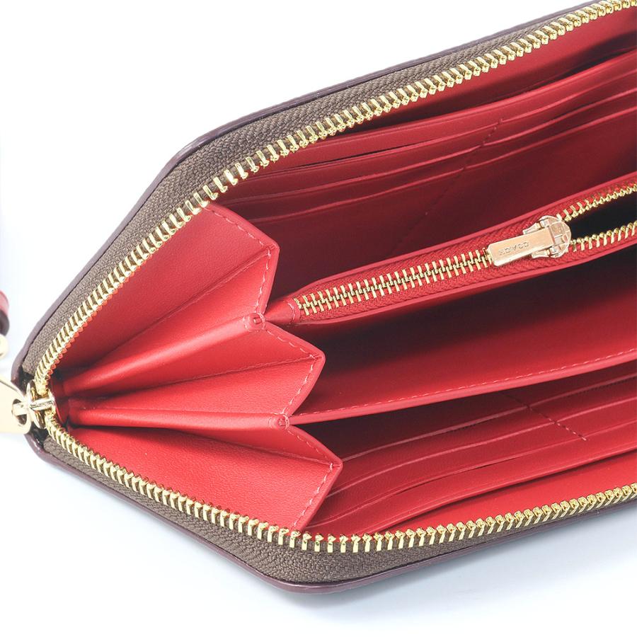 【新品未使用タグ付】COACH 長財布 ストラップ付き アウトレット COACH（コーチ） 財布 レディース 長財布 アウトレット ライトカーキ