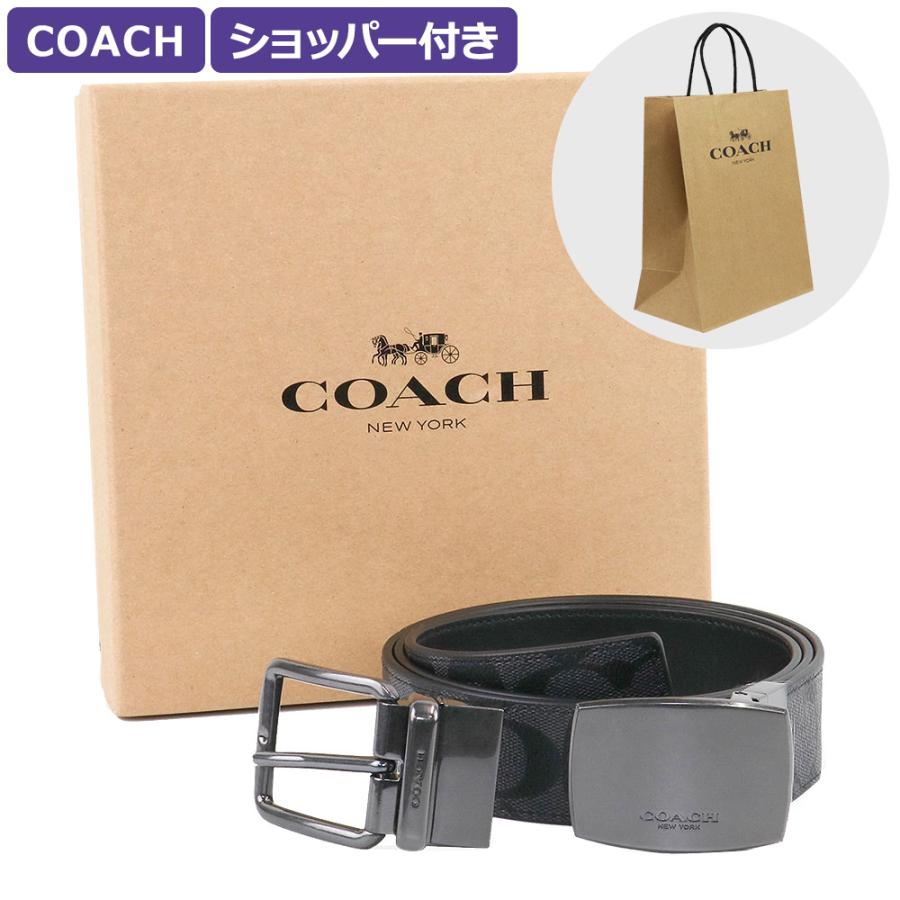 COACH コーチ ベルト F22540 BKBK リバーシブル シグネチャー ギフト  