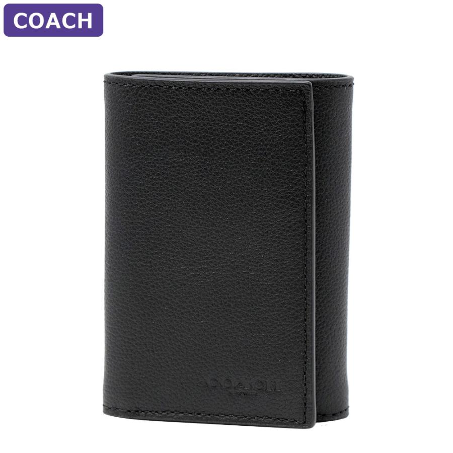 コーチ 三つ折り財布 メンズ COACH F23845 BLK アウトレット プレゼント 三つ折り財布