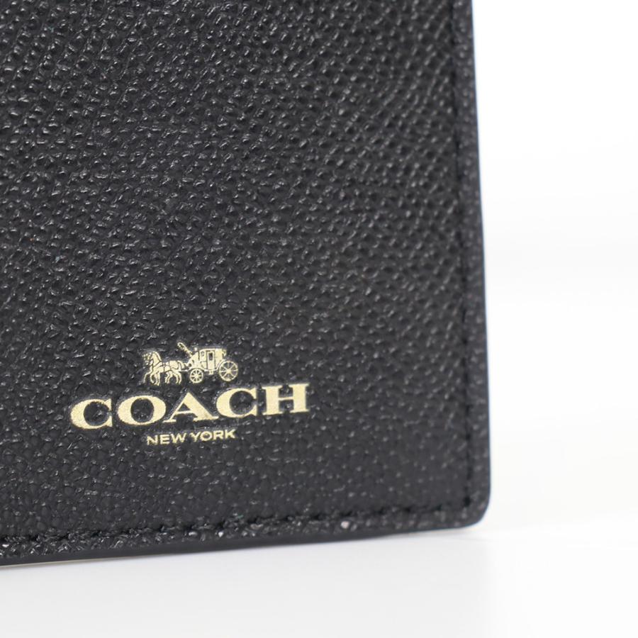 新品・箱付き 新作コーチ パスケース ブラック♡ COACH（コーチ） 二つ折り財布 定期入れ パスケース IDケース メンズ