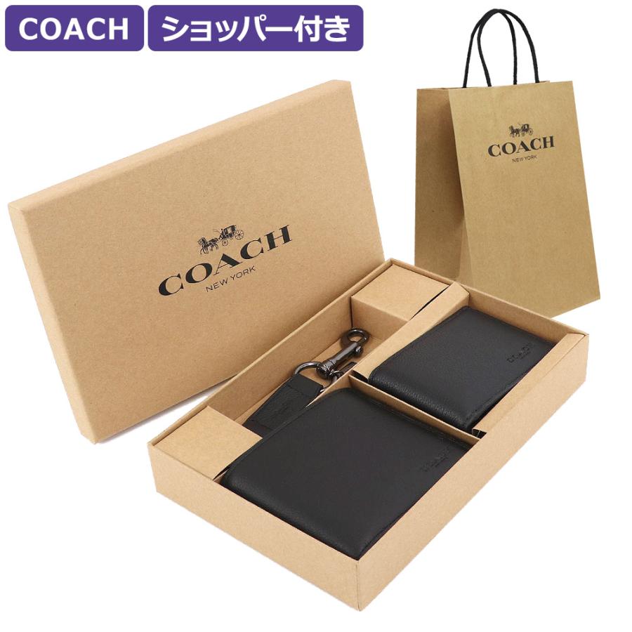 COACH コーチ 財布 二つ折り財布 F64118 BLK ギフトボックス COACH コーチ 財布 二つ折り財布 F64118 BLK ギフトボックス
