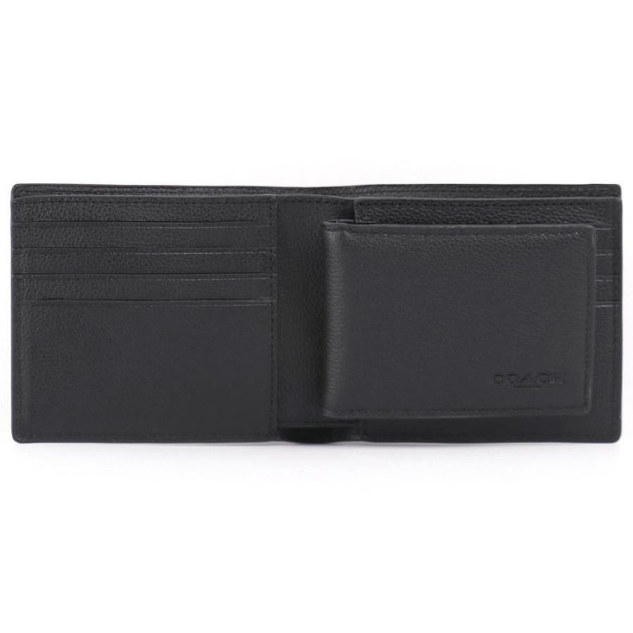 COACH コーチ 財布 二つ折り財布 F64118 BLK ギフトボックス COACH コーチ 財布 二つ折り財布 F64118 BLK ギフトボックス