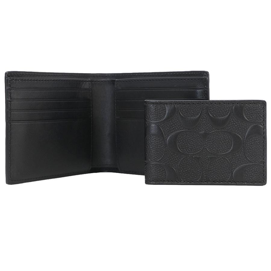 COACH コーチ 三つ折り財布 ソーホー シグネチャー ブラック COACH（コーチ） 財布 二つ折り財布 F75371 BLK ミニ財布 IDケース
