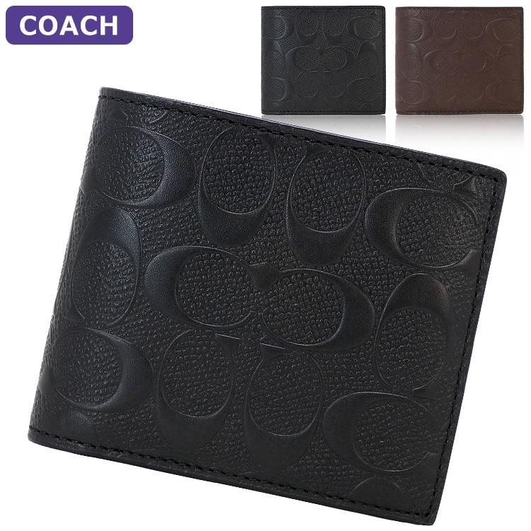 コーチ Coach 財布 二つ折り財布 F カードケース シグネチャー アウトレット メンズ 新作 プレゼント F M Hommage 通販 Yahoo ショッピング
