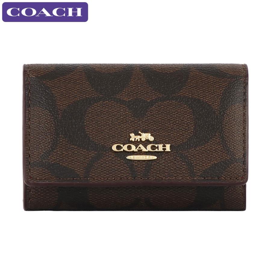 COACH コーチ 小物 キーケース F77998 IML72 シグネチャー 5連  