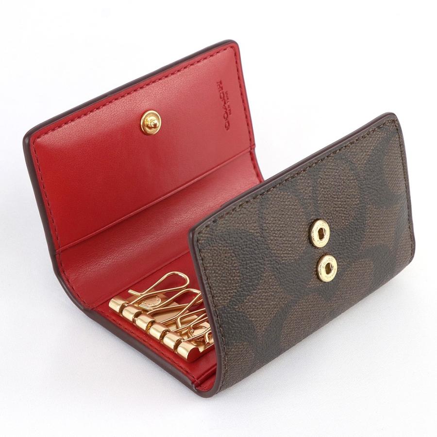 COACH コーチ 小物 キーケース F77998 IML72 シグネチャー 5連  