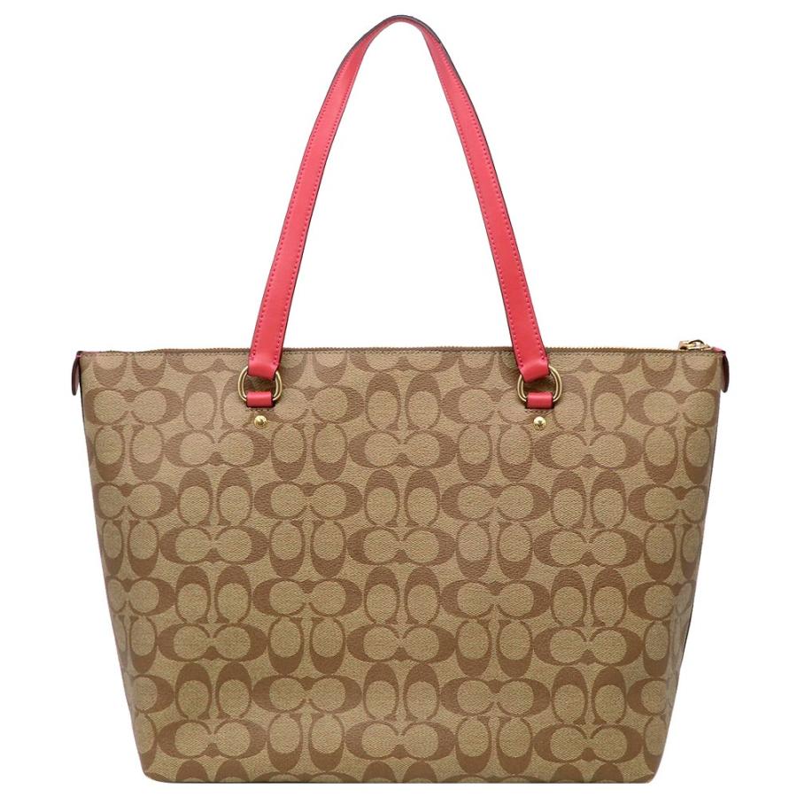 A4⭐️COACH モリー トート バッグ シグネチャー レッド ブラウン コーチ A4⭐️COACH モリー トート バッグ シグネチャー レッド