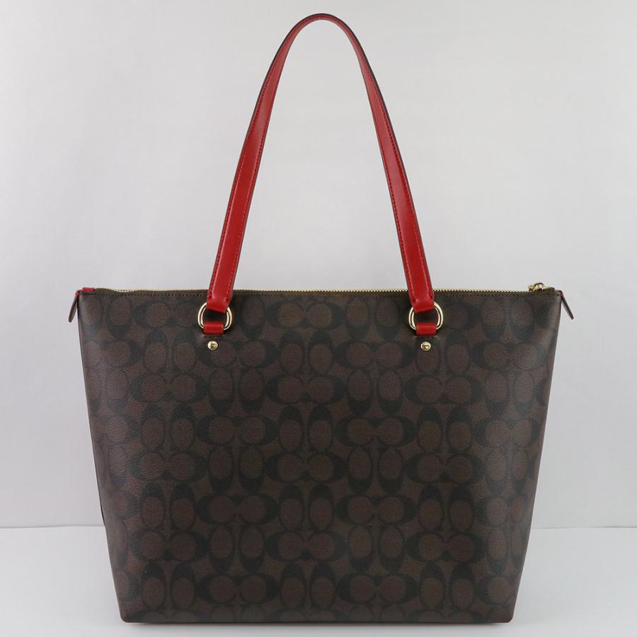 美品COACH トートバッグ ブラウン/レッド79609