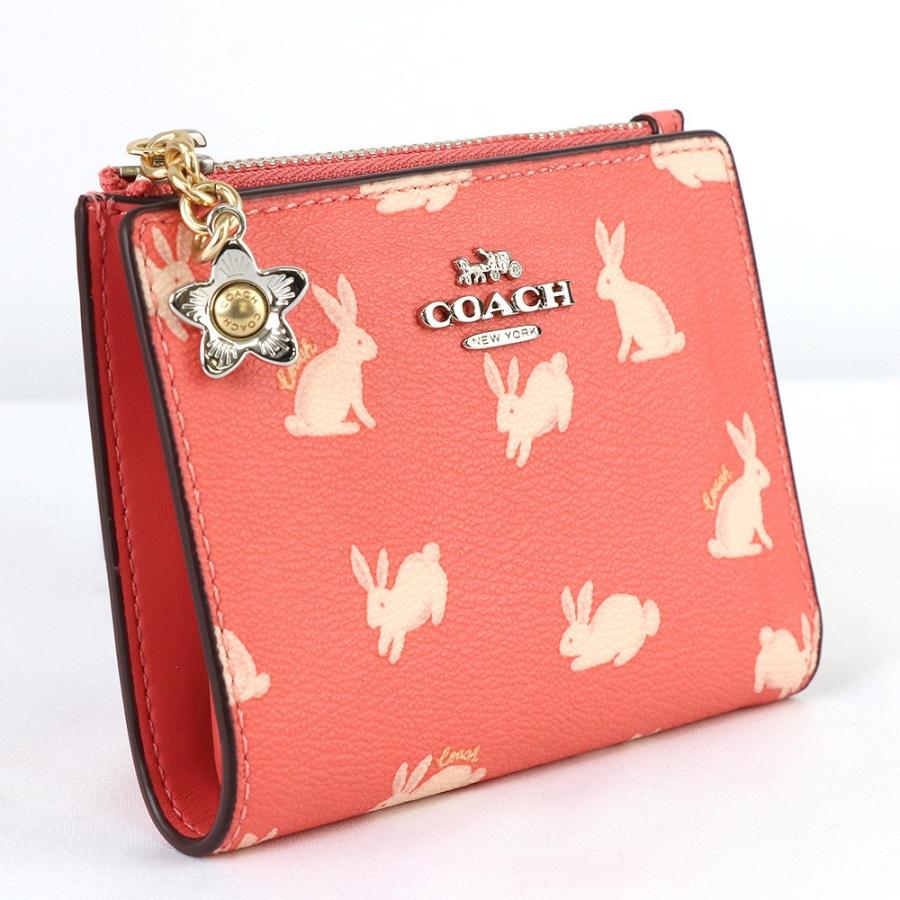 【P3倍】 コーチ COACH 財布 二つ折り財布 91200 SVB3R うさぎ柄 アウトレット レディース ウォレット 新作