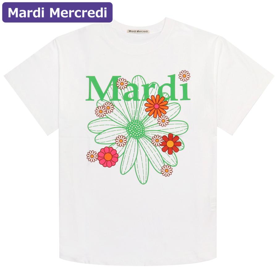 Mardi Mercredi マルディメクルディ TシャツWHITE GREEN Mardi Mercredi（マルディメクルディ） アパレル Tシャツ WHITE GREEN