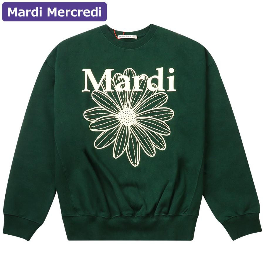 マルディメクルディ Mardi Mercredi スウェット SWEATSHIRT FLOWERMARDI DEEPGREEN CREAM 長袖  レディース 韓国 ファッション アパレル : ko-mardi-t0012-depgrn : HOMMAGE - 通販 - Yahoo!ショッピング