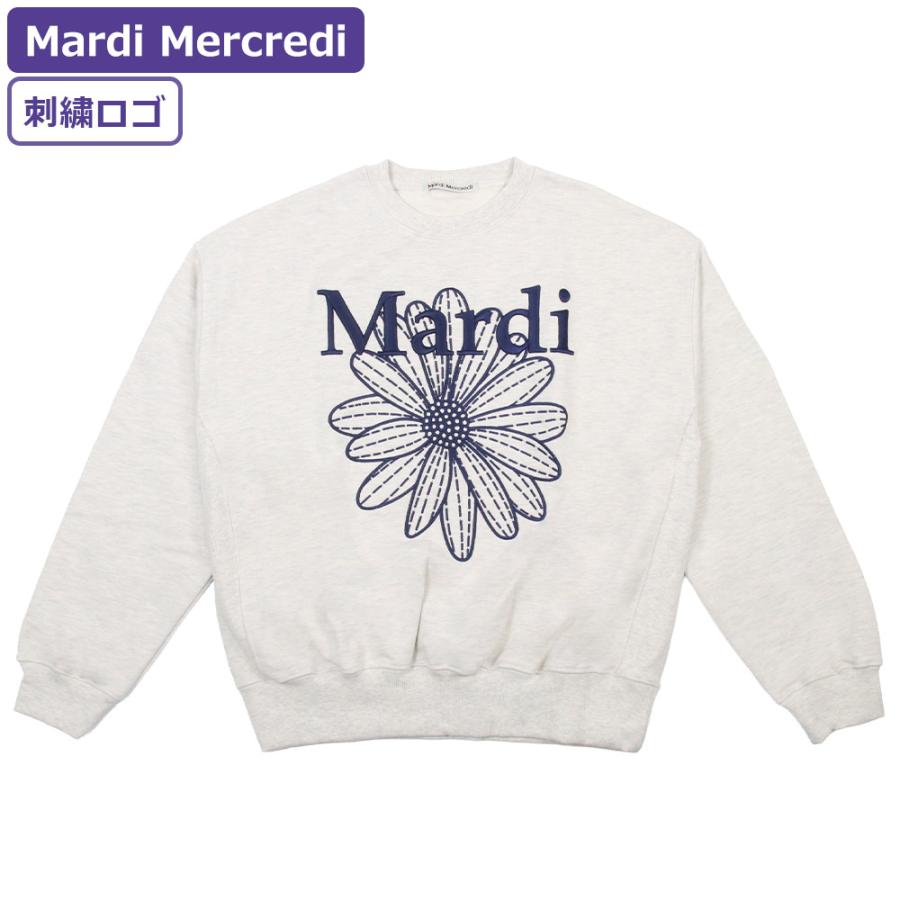 大人気刺繍でデザインされたMardi Mercrediロゴのスウェット Mardi Mercredi（マルディメクルディ） スウェット SWEATSHIRT