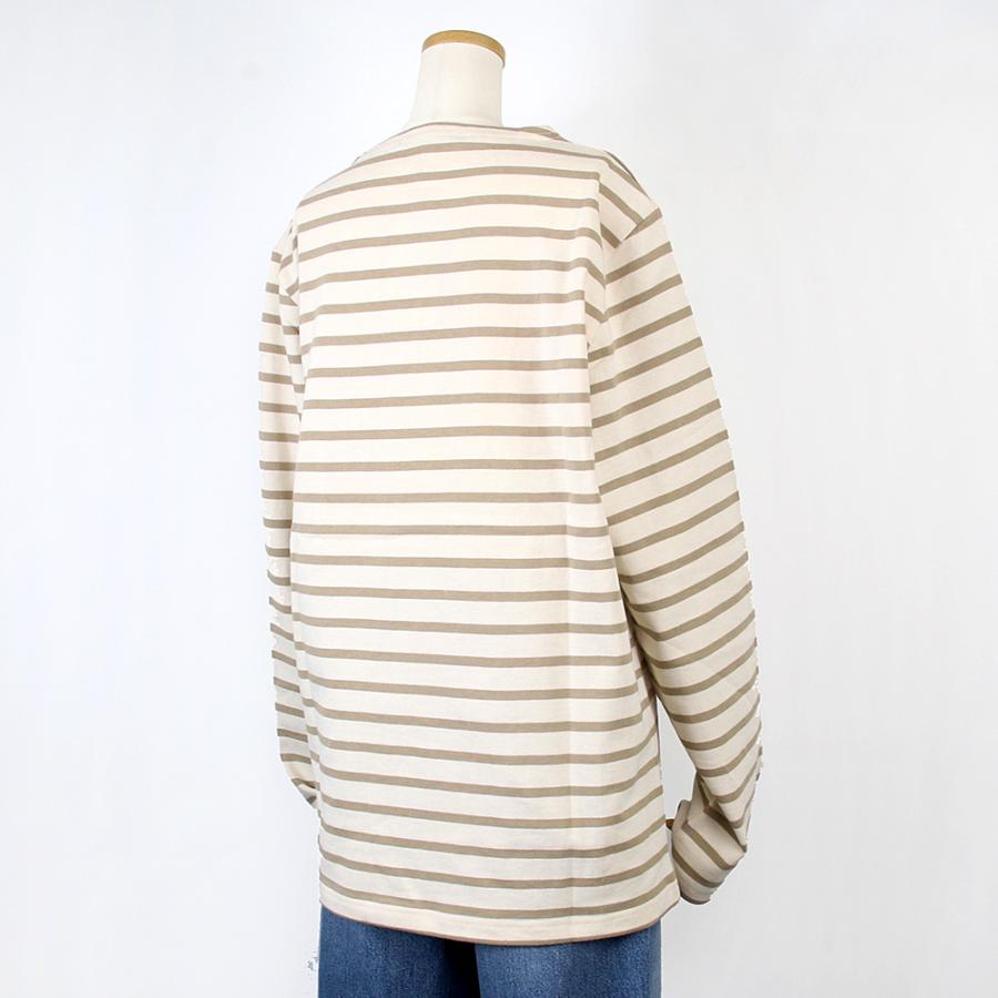 新作　正規品　ベージュ　ボーダー　ロンT Mardi Mercredi Mardi Mercredi（マルディメクルディ） Mardi Mercredi Tシャツ TSHIRT