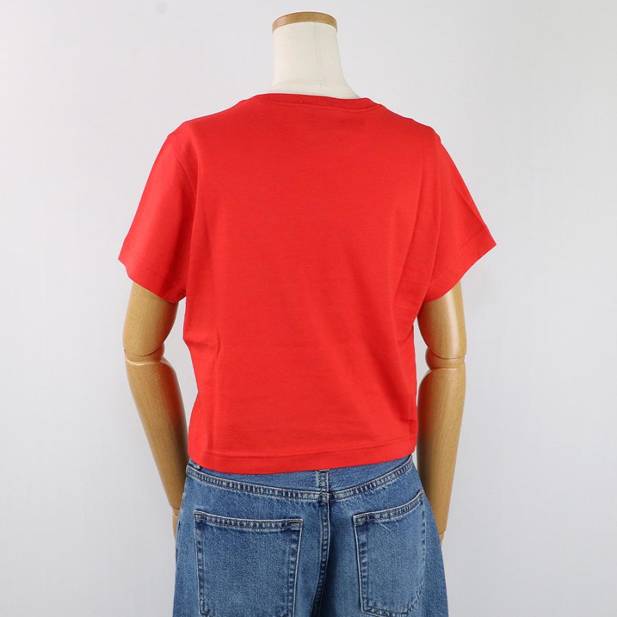 マリテフランソワジルボー MARITHE + FRANCOIS GIRBAUD Tシャツ W CLASSIC LOGO CROP TEE RED 半袖 レディース 韓国 ファッション アパレル クロップド丈｜hommage｜05