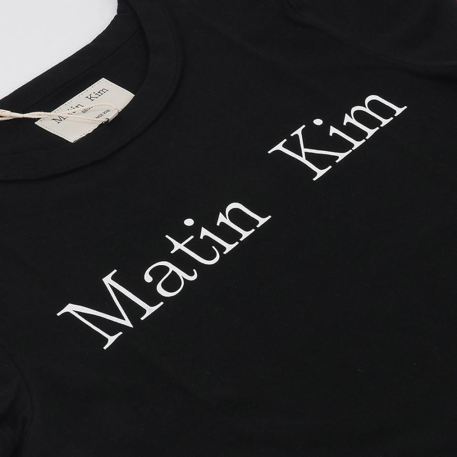 マーティンキム Matin Kim Tシャツ LOGO CROP TOP BLACK 半袖 マーティンキム Matin Kim Tシャツ LOGO CROP TOP BLACK 半袖