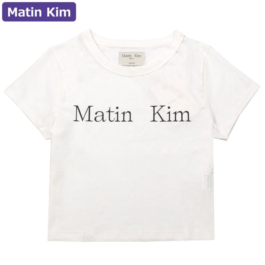 マーティンキム Matin Kim Tシャツ LOGO CROP TOP WHITE 半袖 マーティンキム Matin Kim Tシャツ LOGO CROP TOP WHITE 半袖
