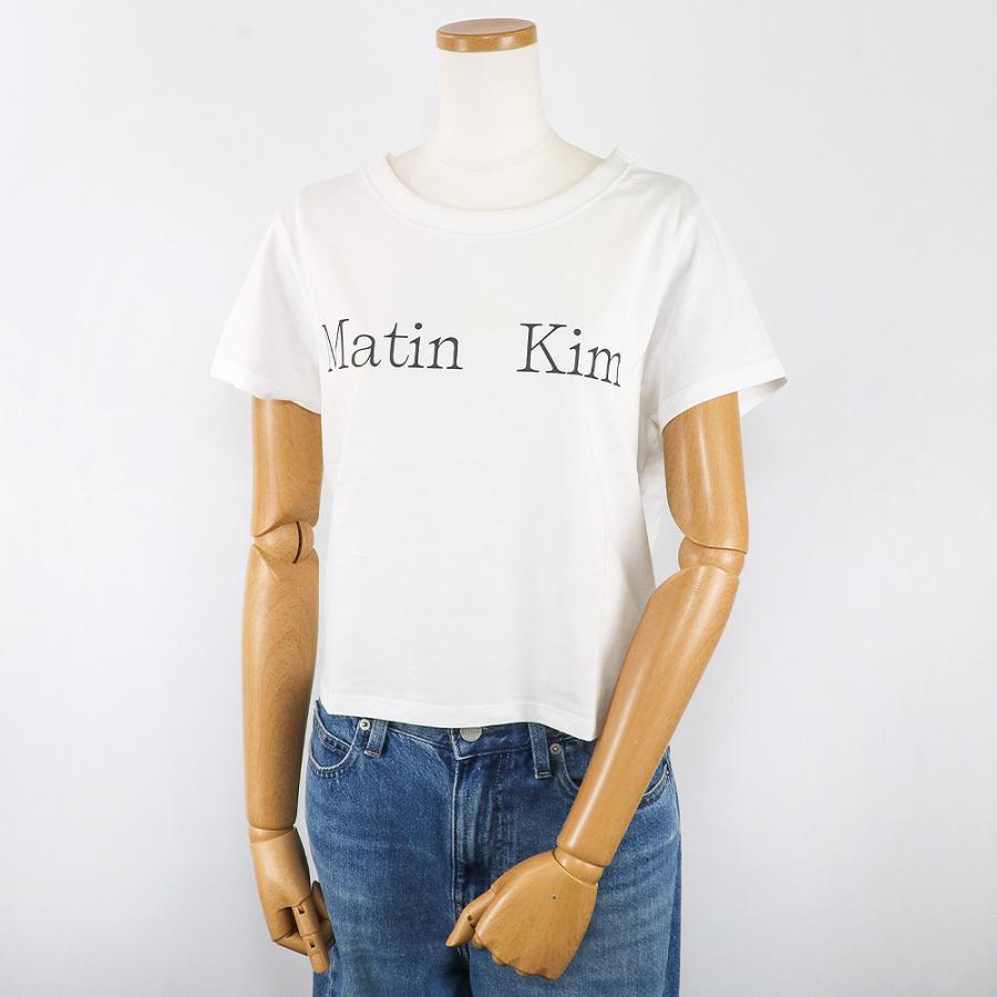 マーティンキム Matin Kim Tシャツ LOGO CROP TOP WHITE 半袖 マーティンキム Matin Kim Tシャツ LOGO CROP TOP WHITE 半袖