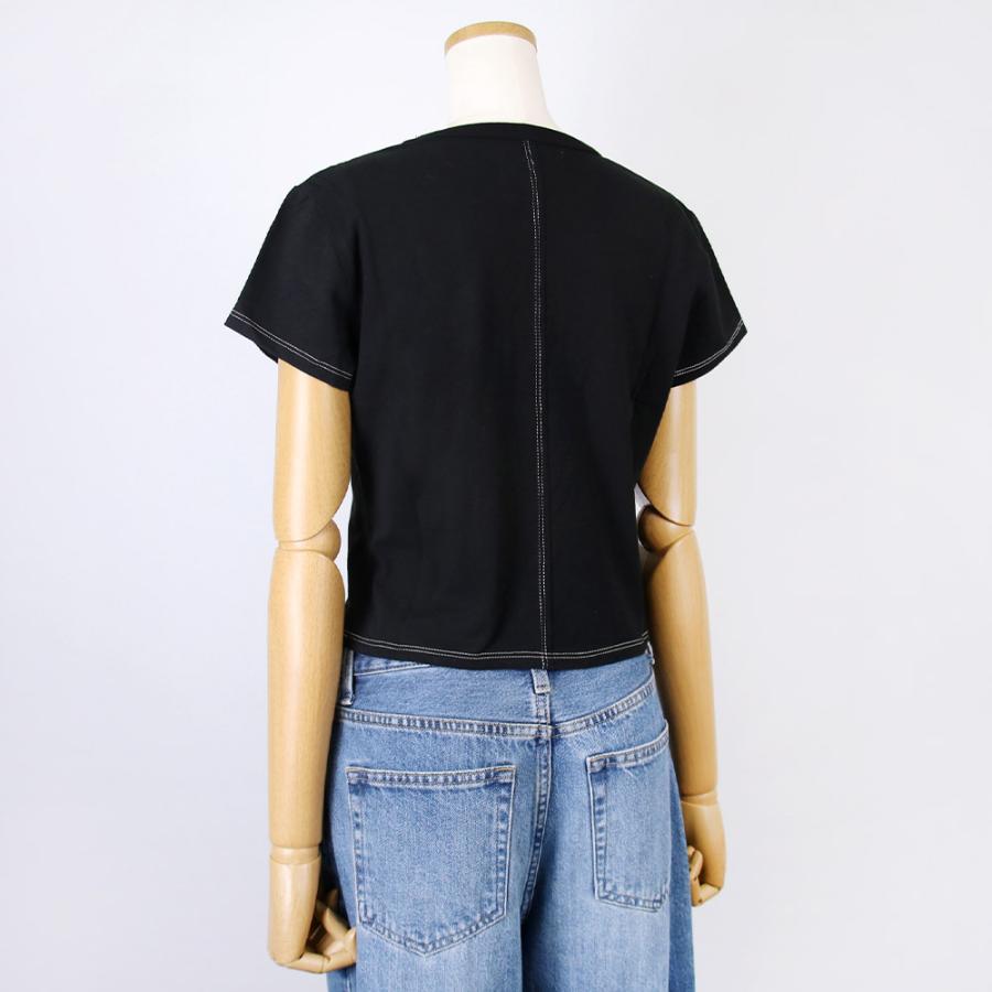 Matin Kim クロップド丈 マーティンキム Matin Kim Tシャツ MATIN SHADE LOGO CROP TOP