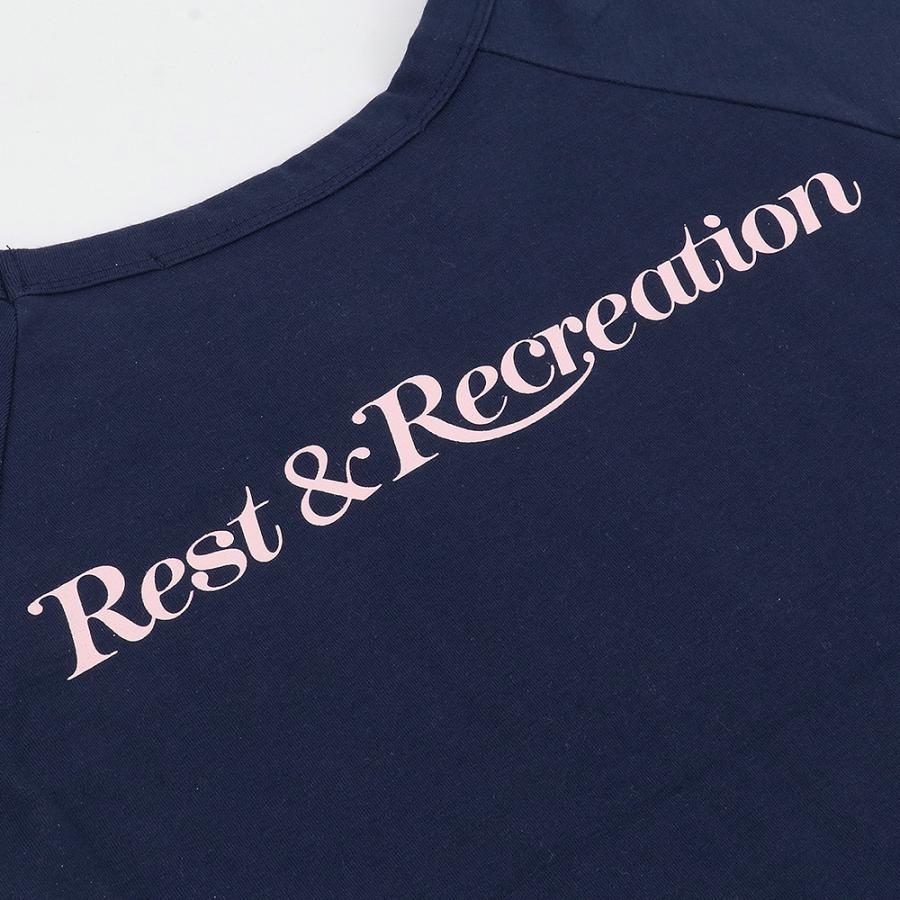 レストアンドレクリエーション Rest＆Recreation Tシャツ RR LOGO CROP TOP NAVY 半袖 レディース 韓国 ファッション アパレル クロップド丈｜hommage｜07