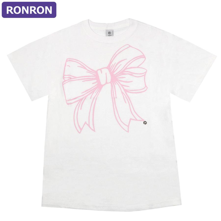 ロンロン RONRON Tシャツ BIG RIBBON LINE T SHIRT RR3237WP WHITE