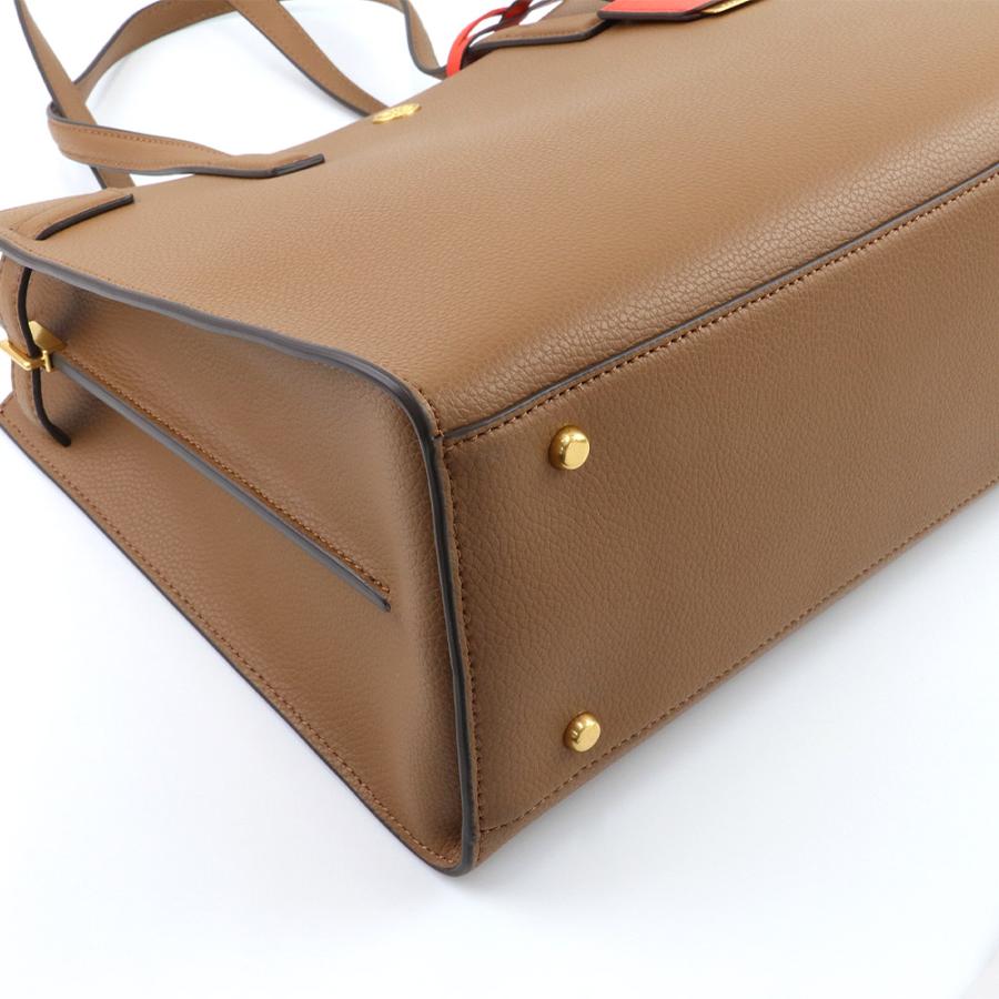 新品✨TORYBURCH トートバッグ　ブラウン　オールレザー　A4収納 TORY BURCH（トリーバーチ） バッグ トートバッグ 73623 909 A4対応