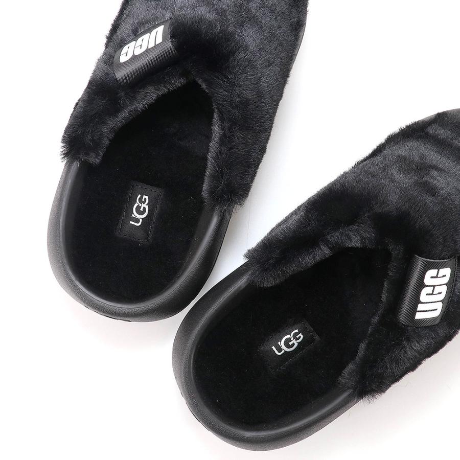 UGG新作ボアフラットサンダルシューズブラック24センチ新品 もつれ